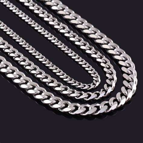 discount cuban link stainless steel necklace with box lock|cuban link necklace with photo.